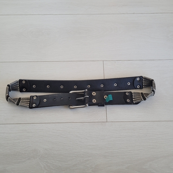 Johnny B Goods Black Heavy-duty Studded Hand Made Belt Genuine Leather Canadian - Picture 5 of 8